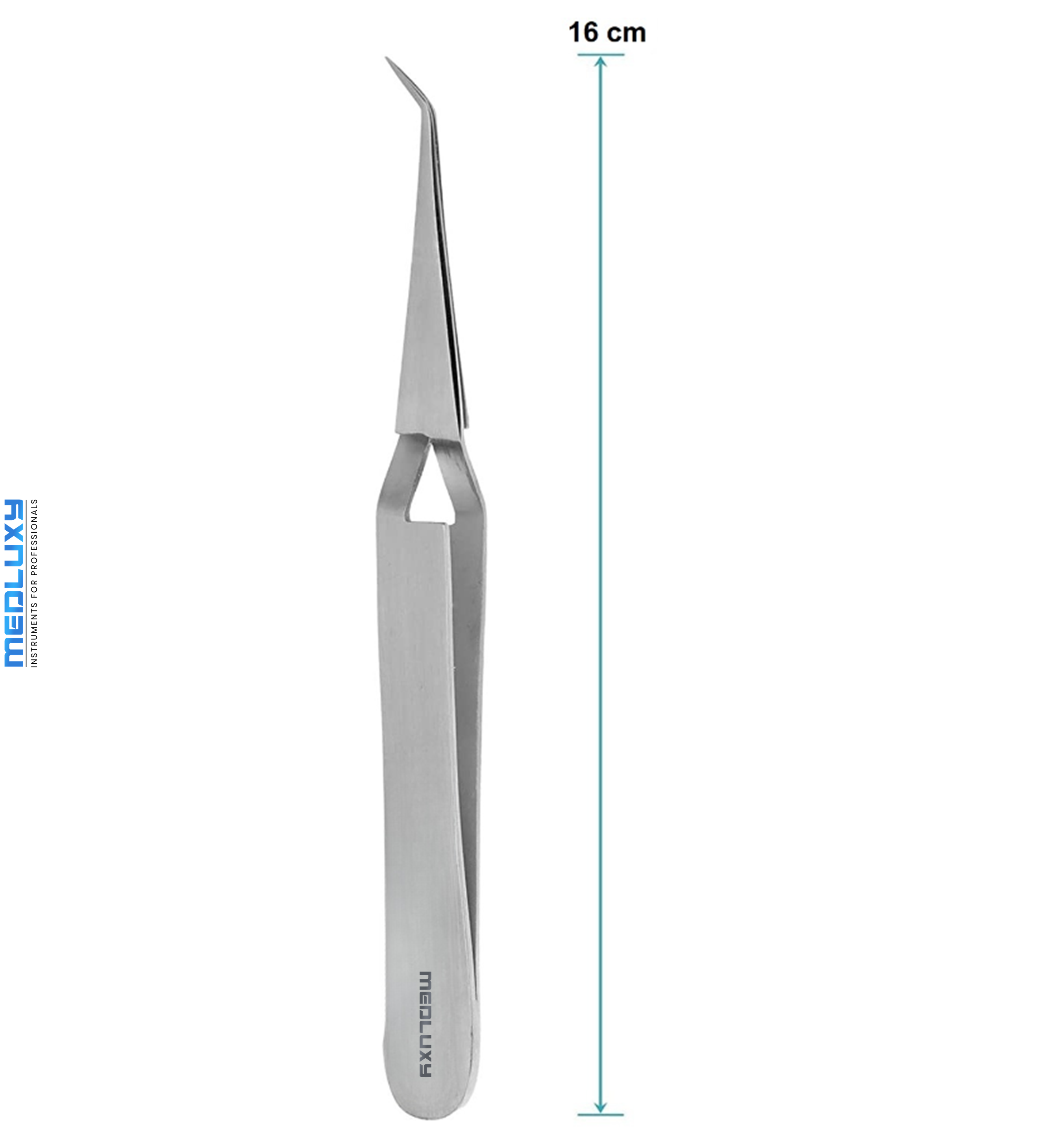 Medluxy Pro - Hobbypincet - 16 cm - Gekruist -Klem pincet- Gebogen fijne punt